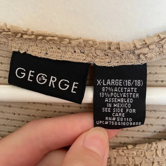 Vintage Textured Short Sleeve Blouse Top - XL - Picture 4 of 5